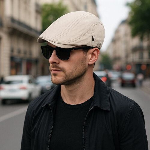 A_digital_photograph_captures_a_Caucasian_man_in_h.jpg Béret Homme - Urbain