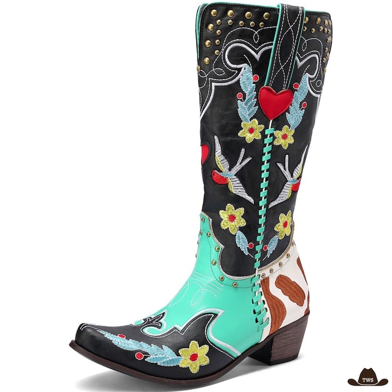 Bottes Western Femme Fleurs – Image 2