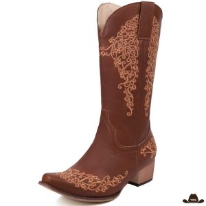 Bottes Santiags Femme Marron