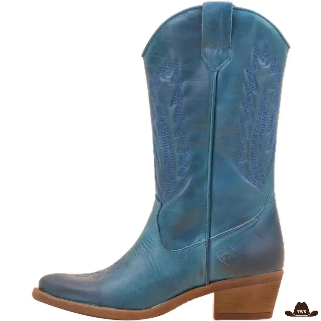 Bottes Western Bleues – Image 3