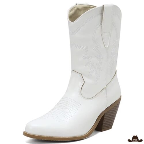 BottinesBlanchesCowboyFemme.jpg Bottines Blanches Cowboy Femme