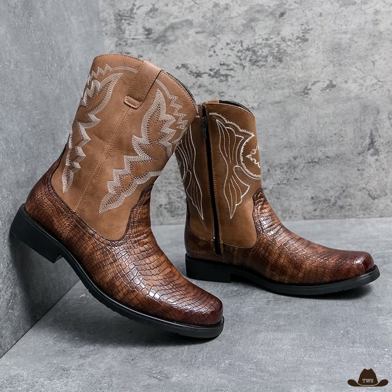Bottines Cowboy en Cuir Homme