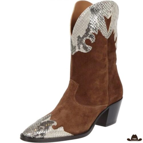 BottinesCowboyFemmeSuedine.jpg Bottines Cowboy Femme Suédine