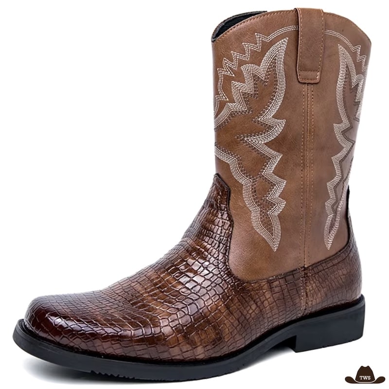 Bottines Cowboy en Cuir Homme – Image 2