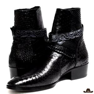 Bottines Cuir Noir Cowboy