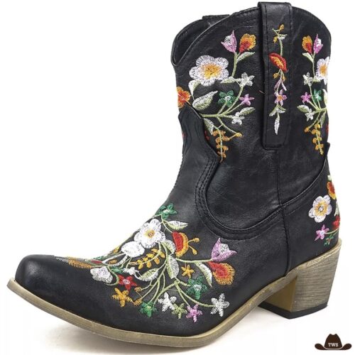 BottinesWesternFleursBrodees.jpg Bottines Western Fleurs Brodées
