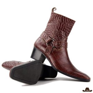 Bottines Bout Rond Cowboy Homme