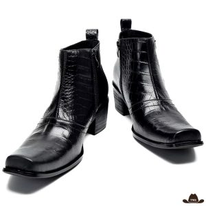 Bottines Western Cuir Homme