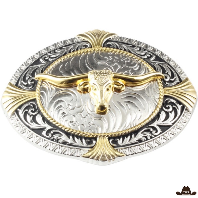 Boucle de Ceinture Western Homme Ovale