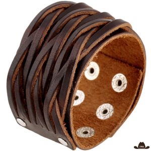 Bracelet de Cowboy Cuir Tressé