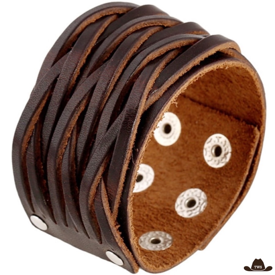 Bracelet de Cowboy Cuir Tressé