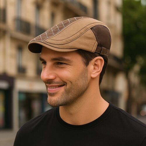 ChatGPTImage10juin2025_15_38_28.jpg Béret Homme Bicolore en Coton