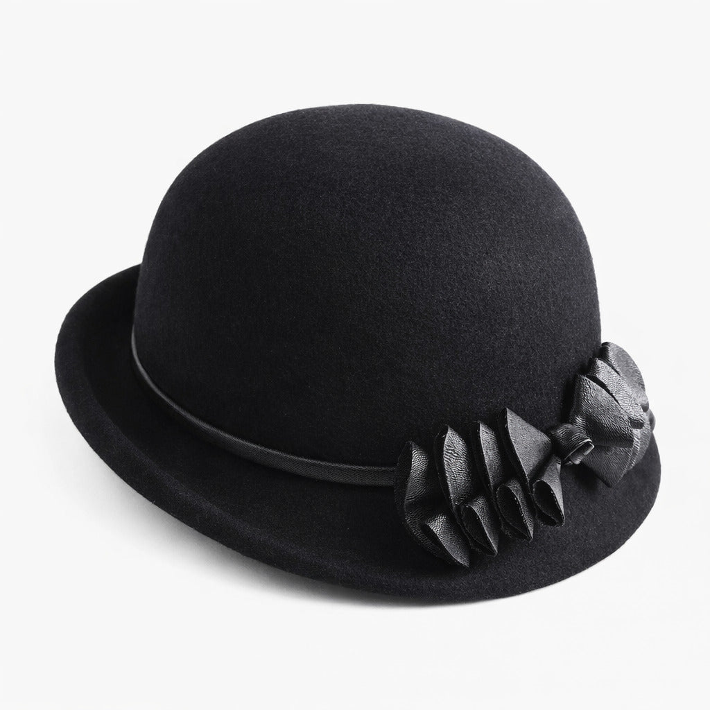 Chapeau en Laine Cloche Melon - Élégant – Image 3