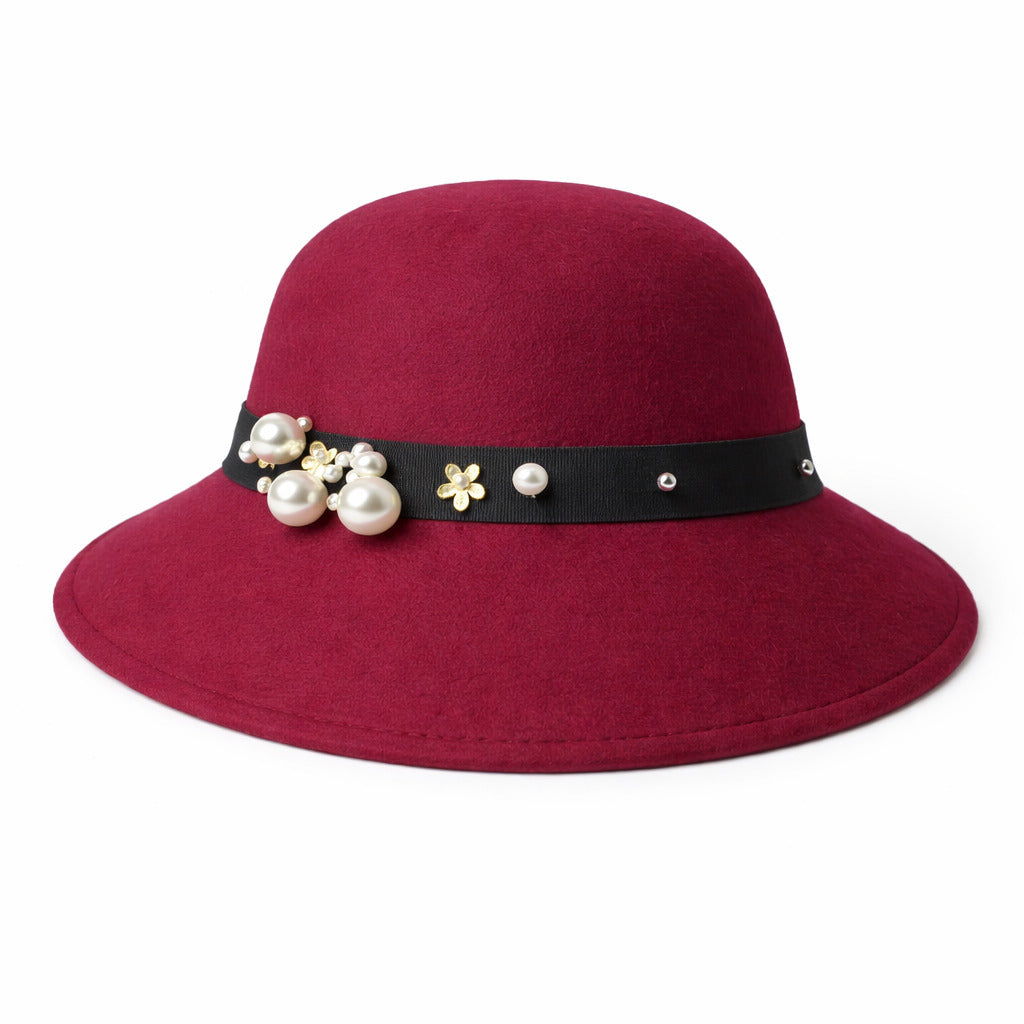 Chapeau Melon Cloche Femme - Perle – Image 5