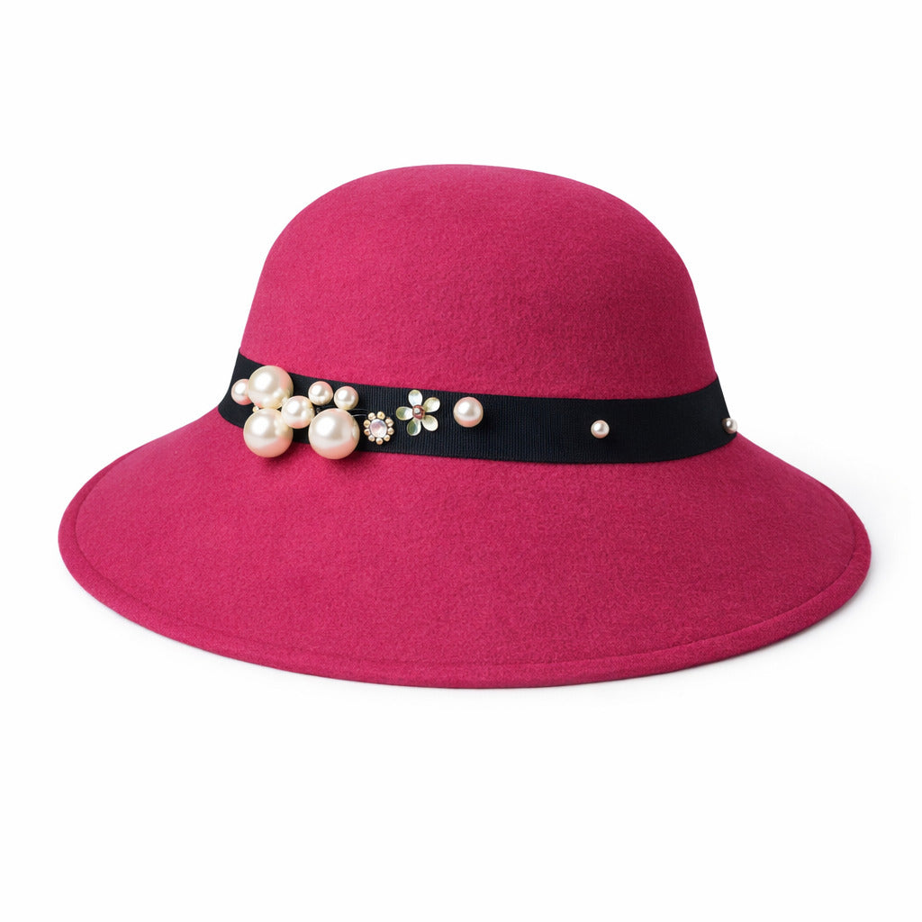 Chapeau Melon Cloche Femme - Perle – Image 6