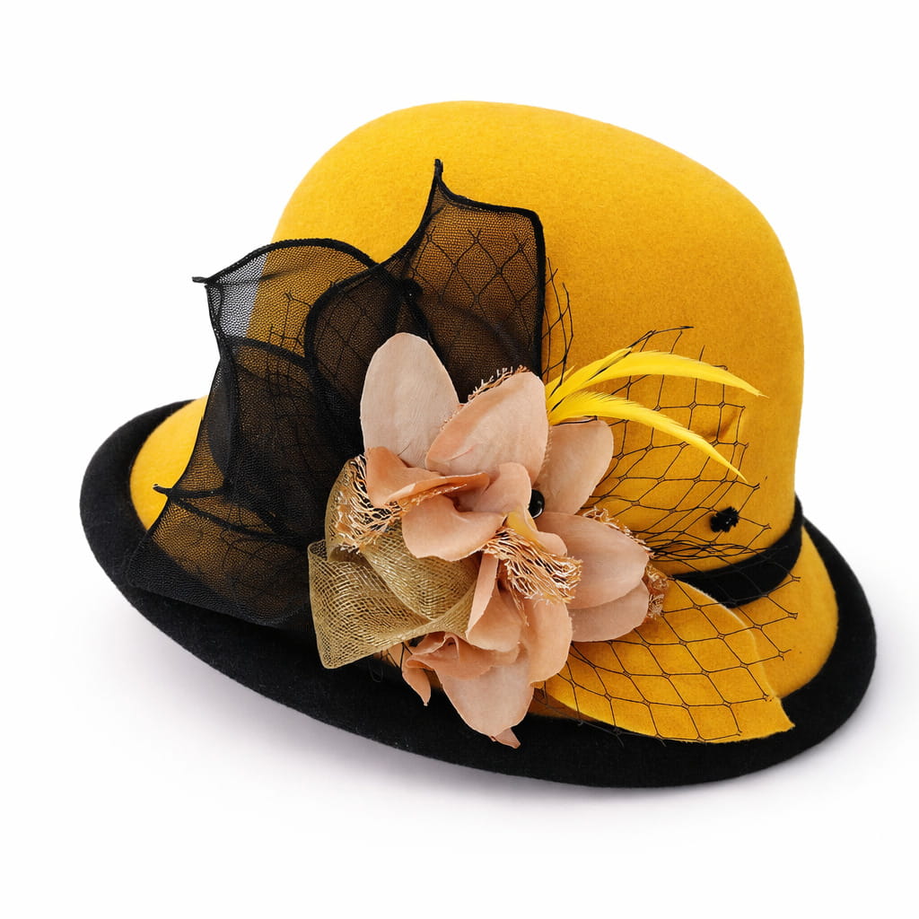 Chapeau Melon Cloche Femme à Fleur – Image 7