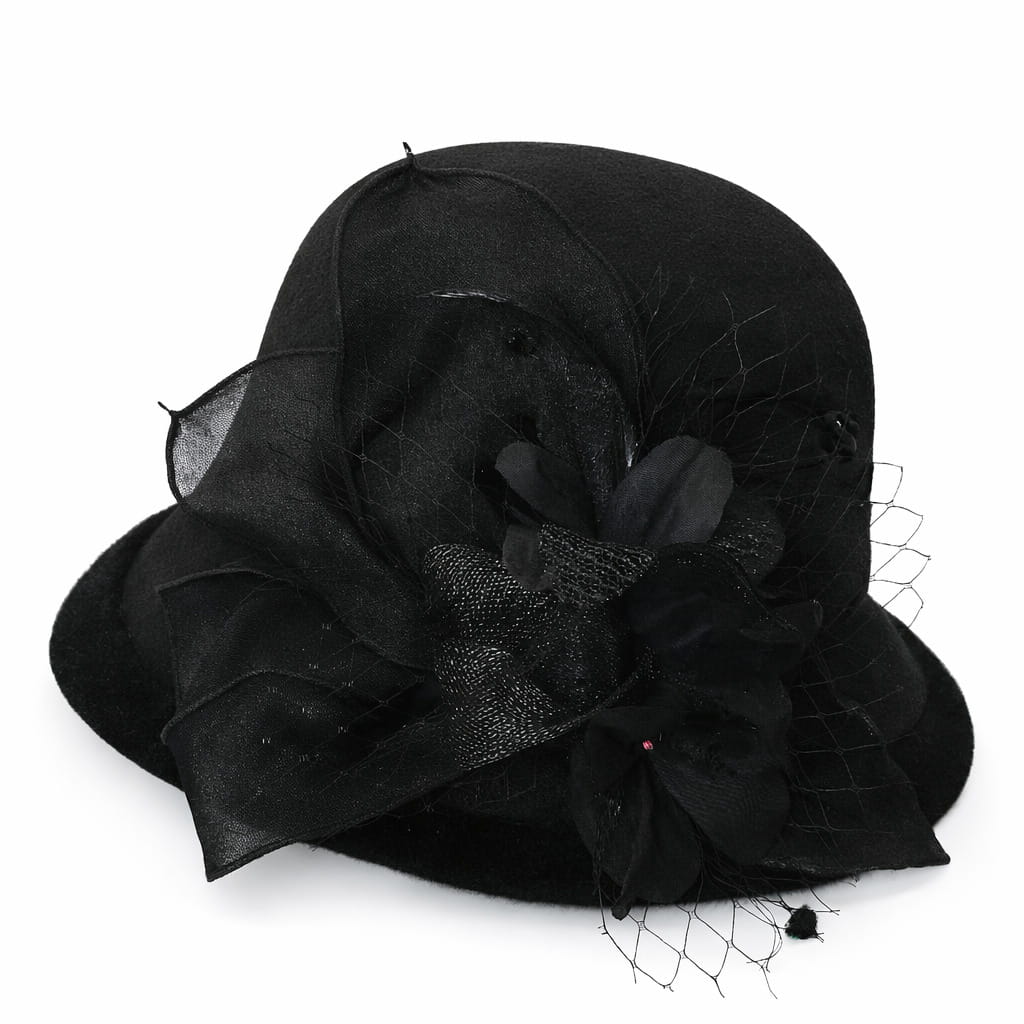 Chapeau Melon Cloche Femme à Fleur – Image 6
