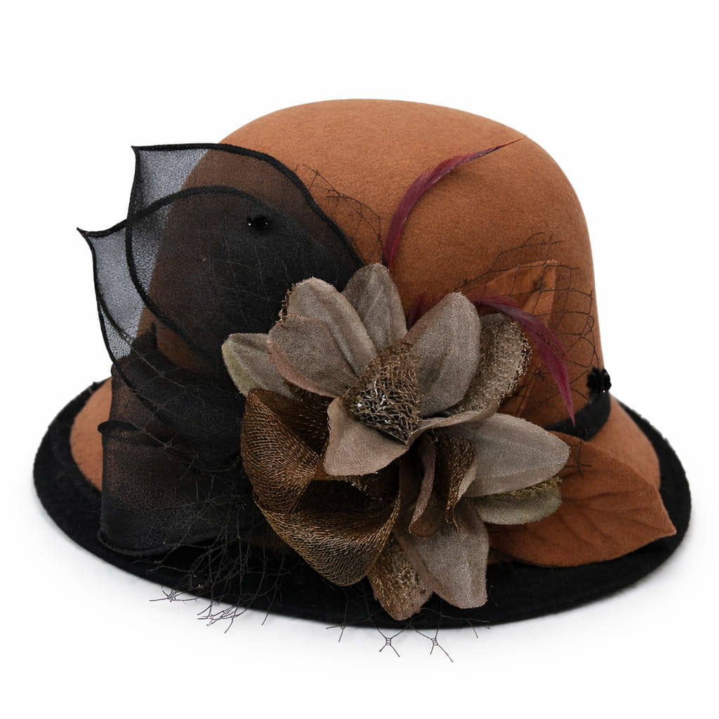Chapeau Melon Cloche Femme à Fleur – Image 8