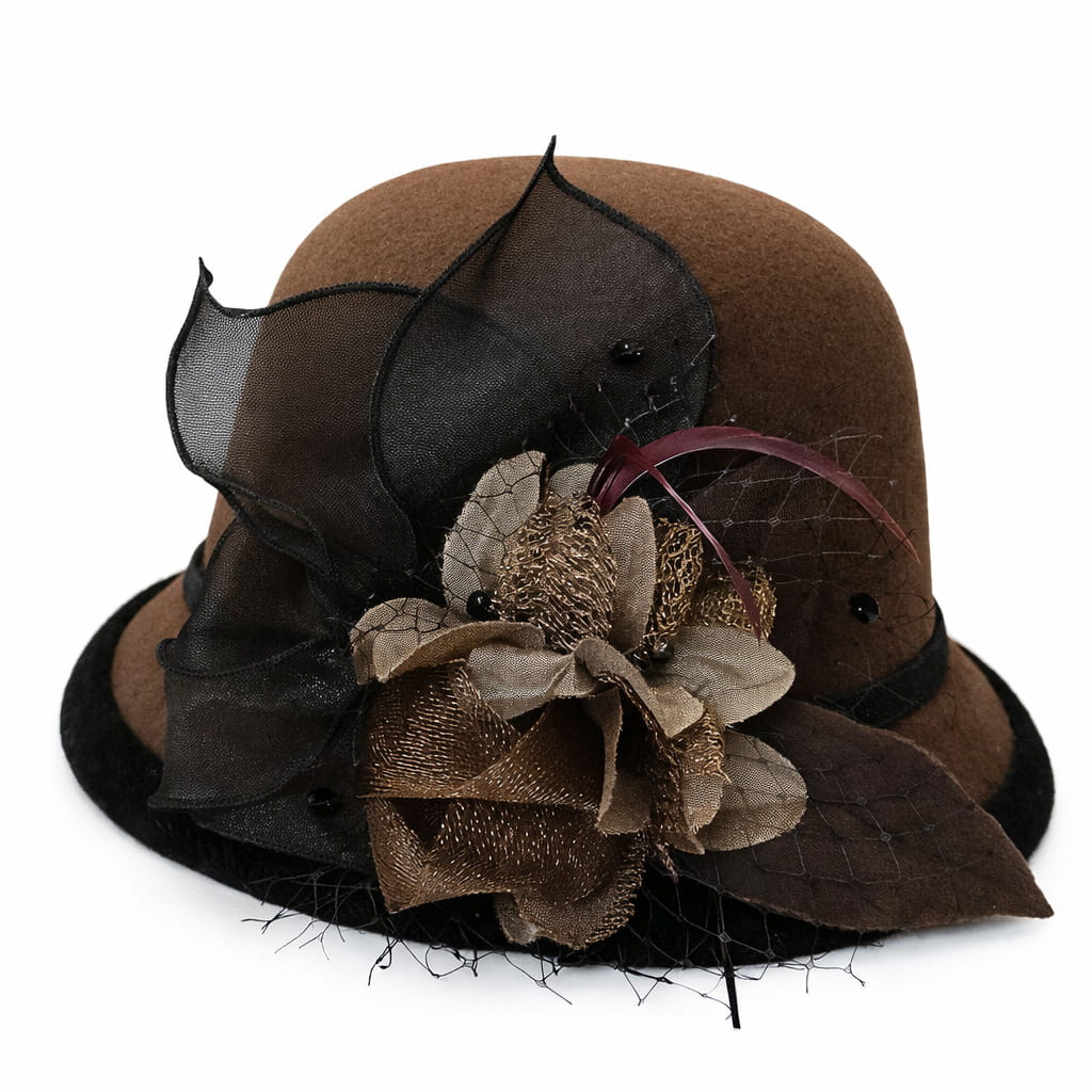 Chapeau Melon Cloche Femme à Fleur – Image 9