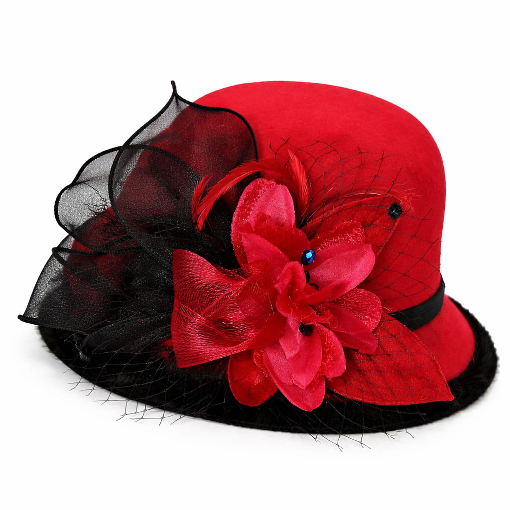 Chapeau Melon Cloche Femme à Fleur – Image 10