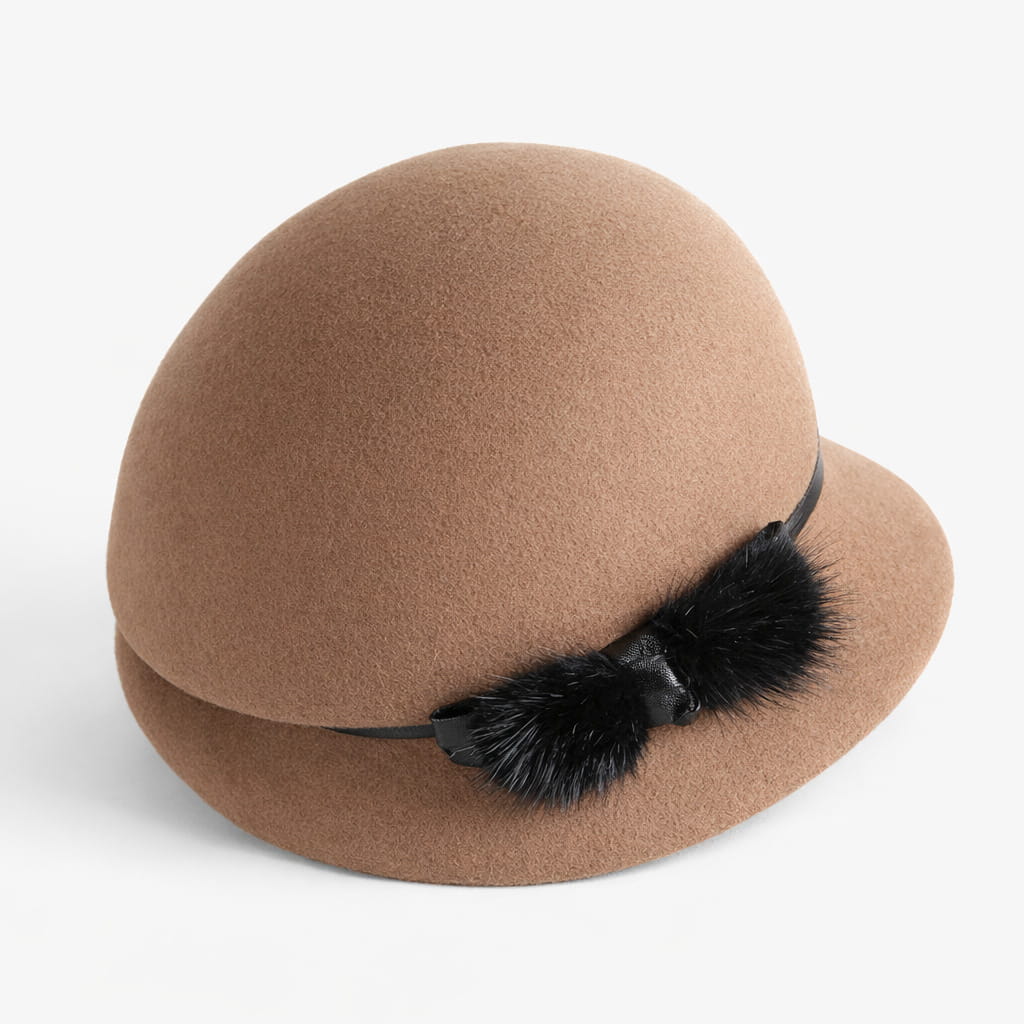 Chapeau Cloche Melon Femme 100% Laine – Image 3
