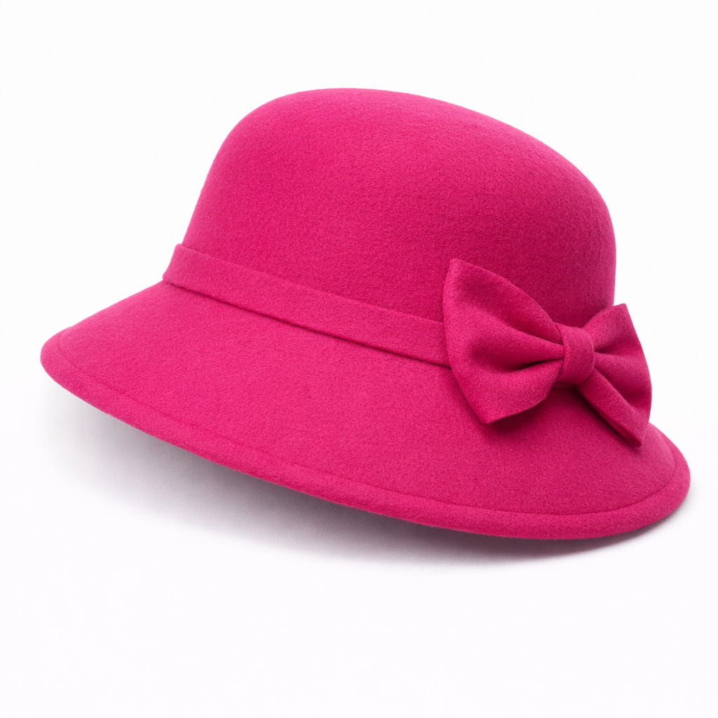 Chapeau Melon Cloche Femme Noeud Suede – Image 6