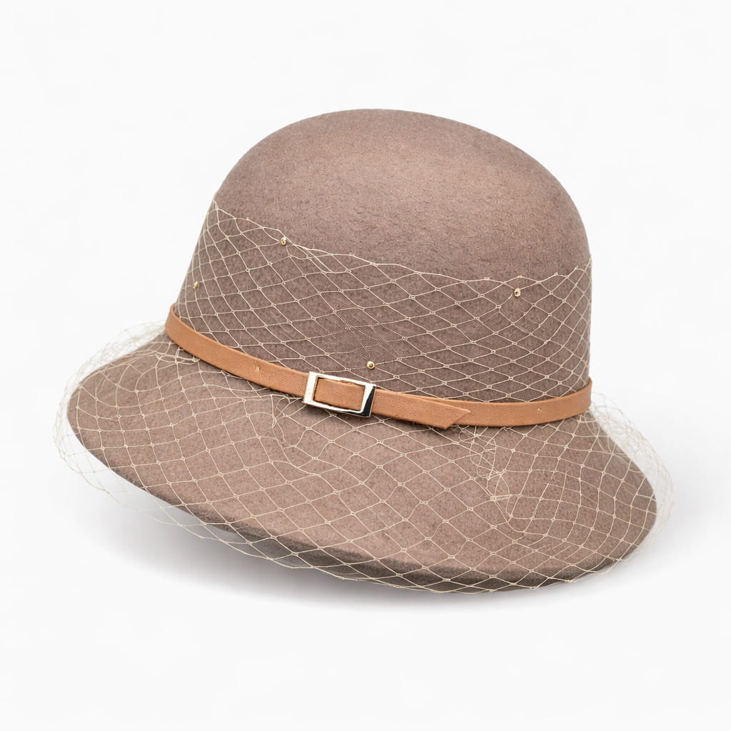 Chapeau Melon Cloche en Laine - Rétro – Image 2