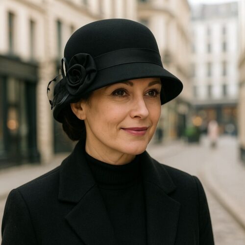 ChatGPTImage18juin2025_09_46_05.jpg Chapeau Melon Cloche Femme Fleur