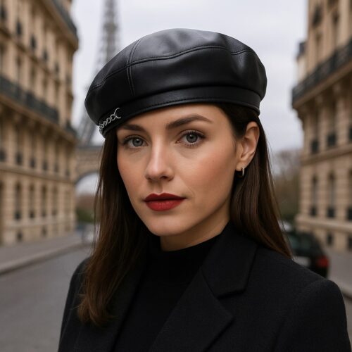 ChatGPTImage18juin2025_11_01_34.jpg Béret Femme en Cuir avec Chaine