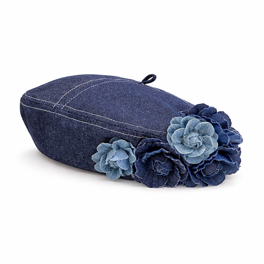 Béret Femme en Jean Fleur – Image 4