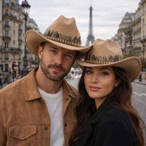 Chapeau Cowboy Feutré – Bande Plumes