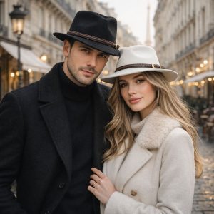 Chapeau Fedora Coton avec Cordon Tressé