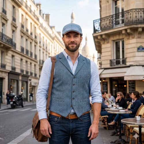 Gemini_Generated_Image_4tte414tte414tte_1.jpg Béret Homme Denim – Texture Jean Ajustable