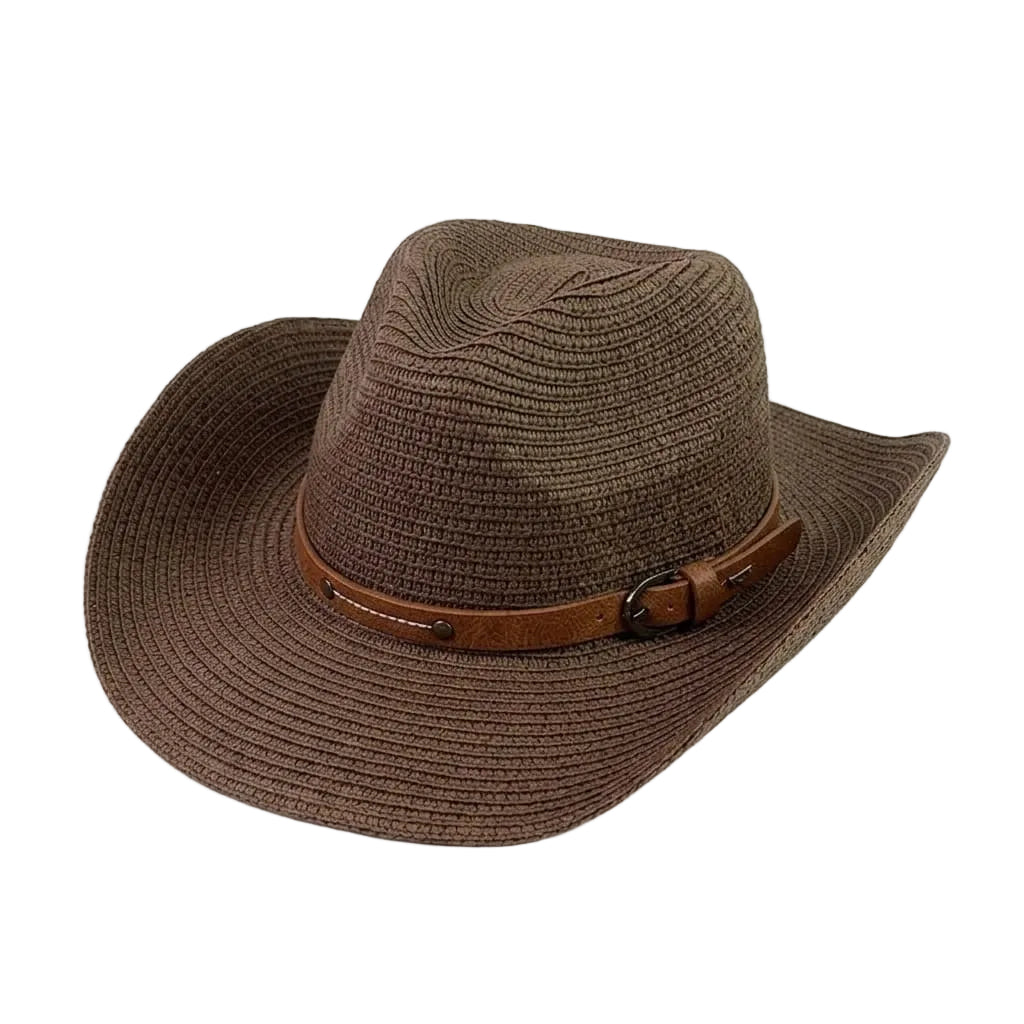 Chapeau Cowboy en Paille – Lanière Cuir – Image 4