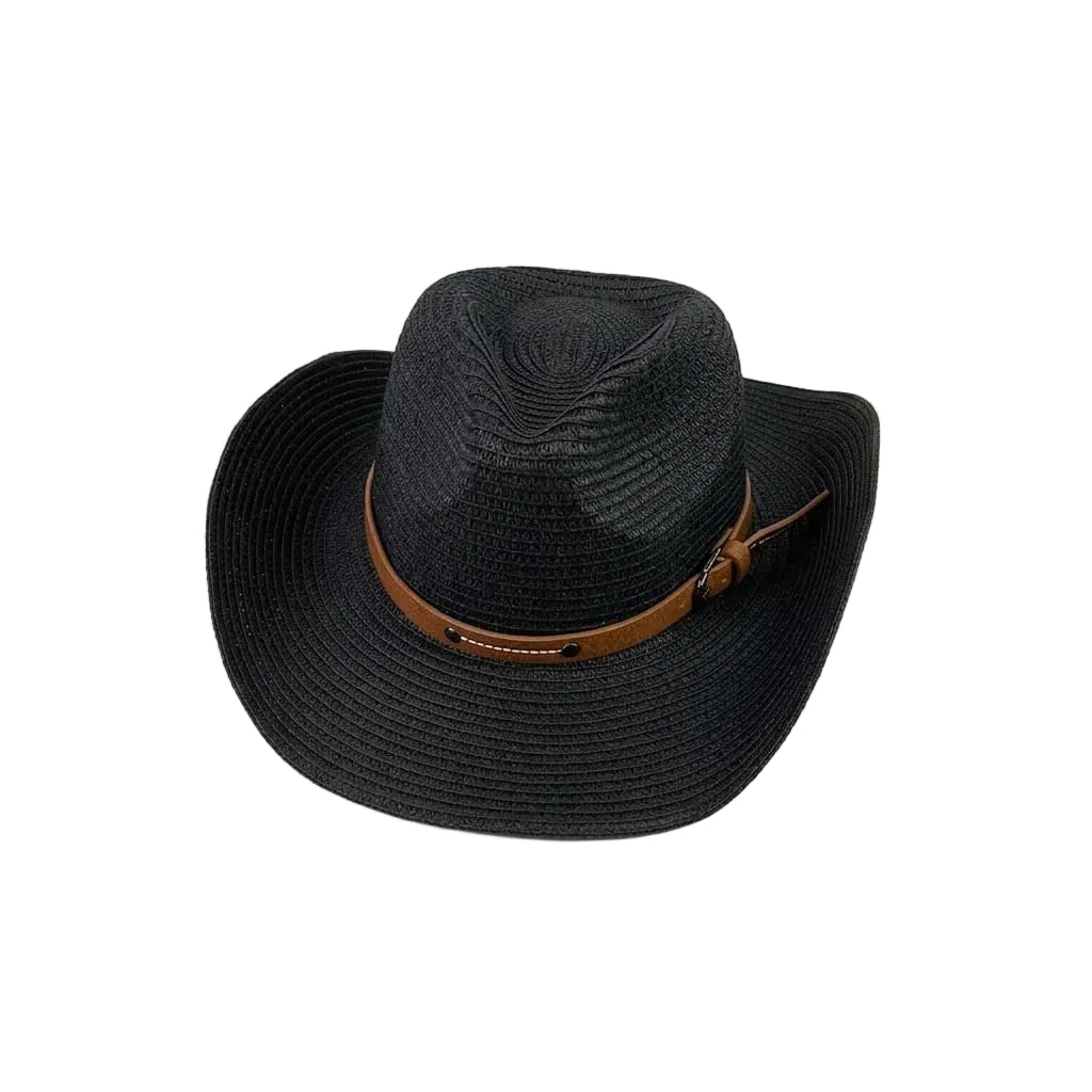 Chapeau Cowboy en Paille – Lanière Cuir – Image 5