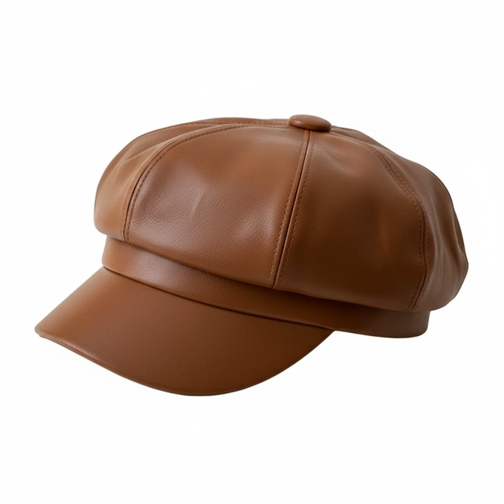 Casquette Gavroche Femme en Cuir - Chic – Image 4