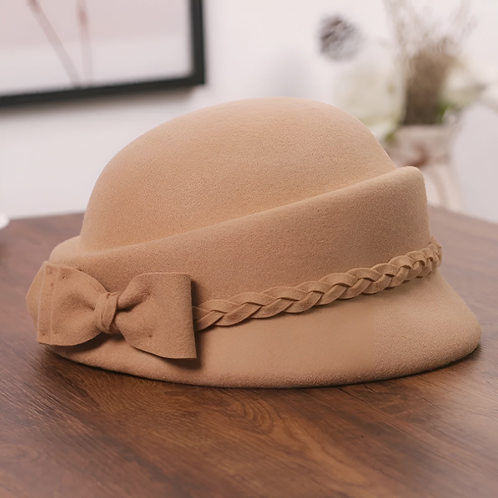 Chapeau en Laine Melon Cloche Femme - Casual – Image 2