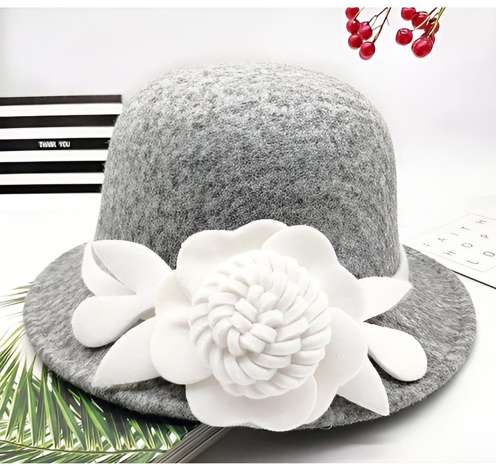 Chapeau Cloche Melon Femme Black&White – Image 6
