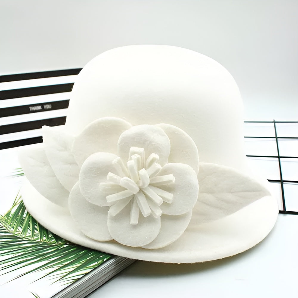 Chapeau Cloche Melon Femme Black&White – Image 5
