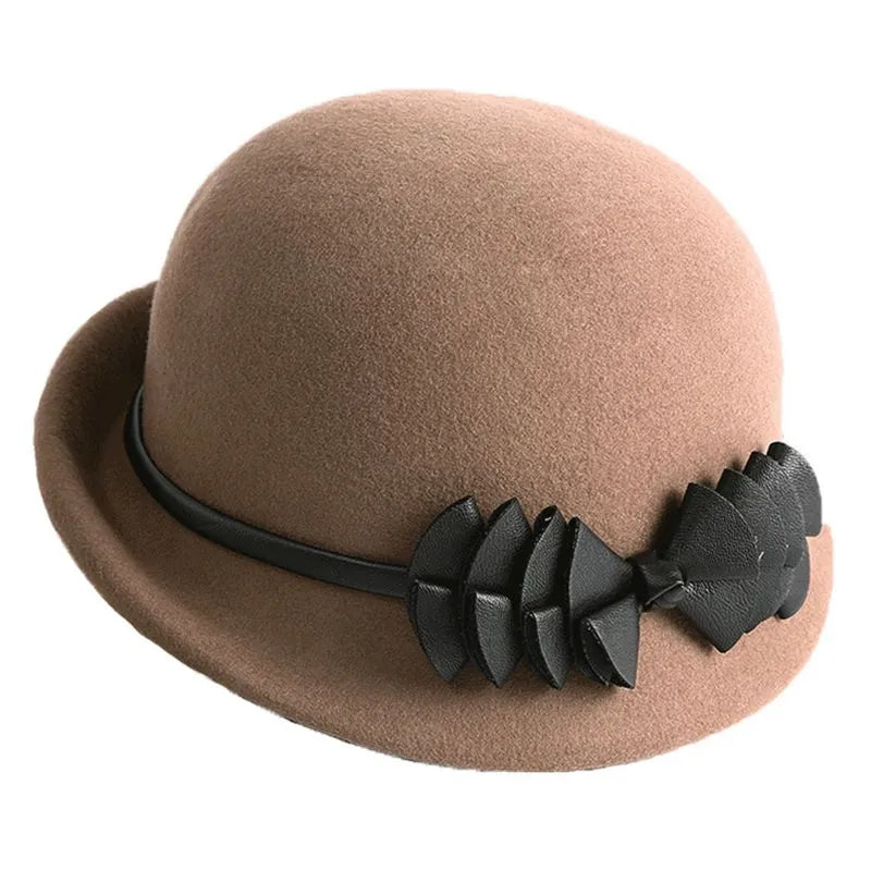 Chapeau en Laine Cloche Melon - Élégant – Image 2