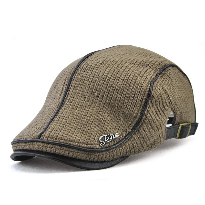 Béret Homme Coton Maille avec Bordure en Cuir – Image 7