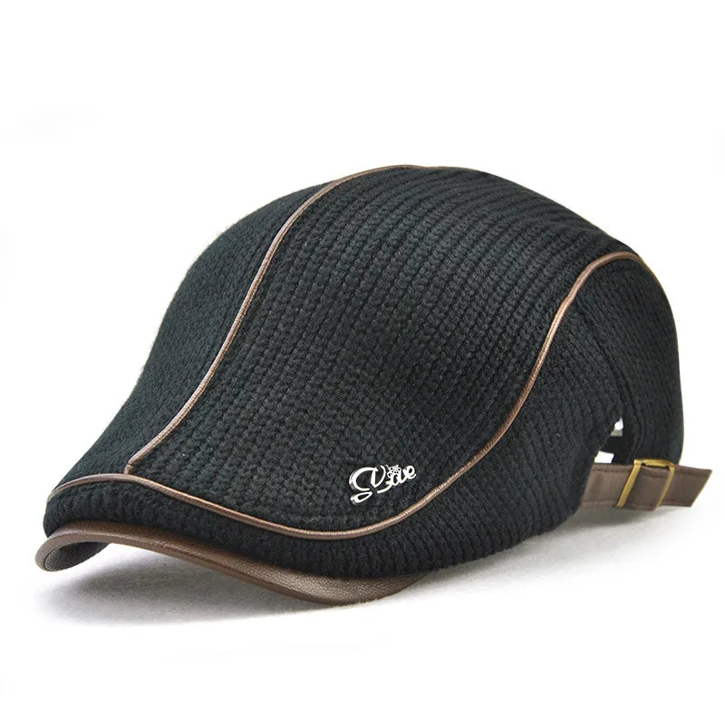 Béret Homme Coton Maille avec Bordure en Cuir – Image 6