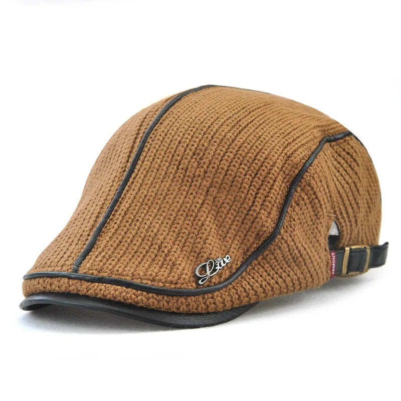Béret Homme Coton Maille avec Bordure en Cuir – Image 5