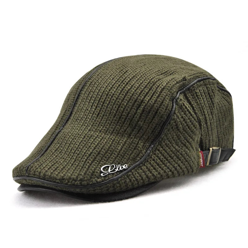 Béret Homme Coton Maille avec Bordure en Cuir – Image 3