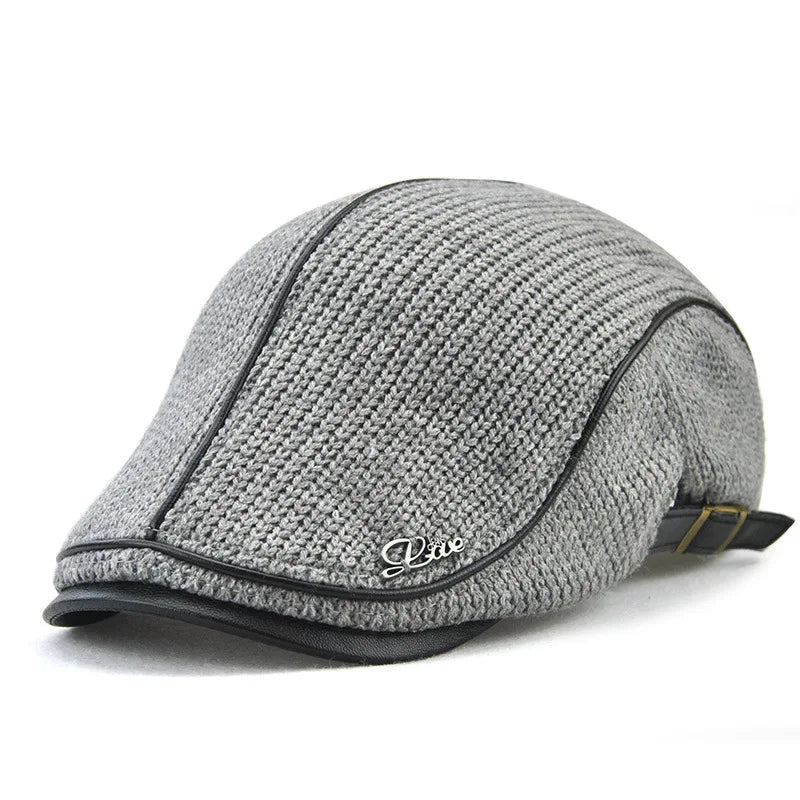 Béret Homme Coton Maille avec Bordure en Cuir – Image 4
