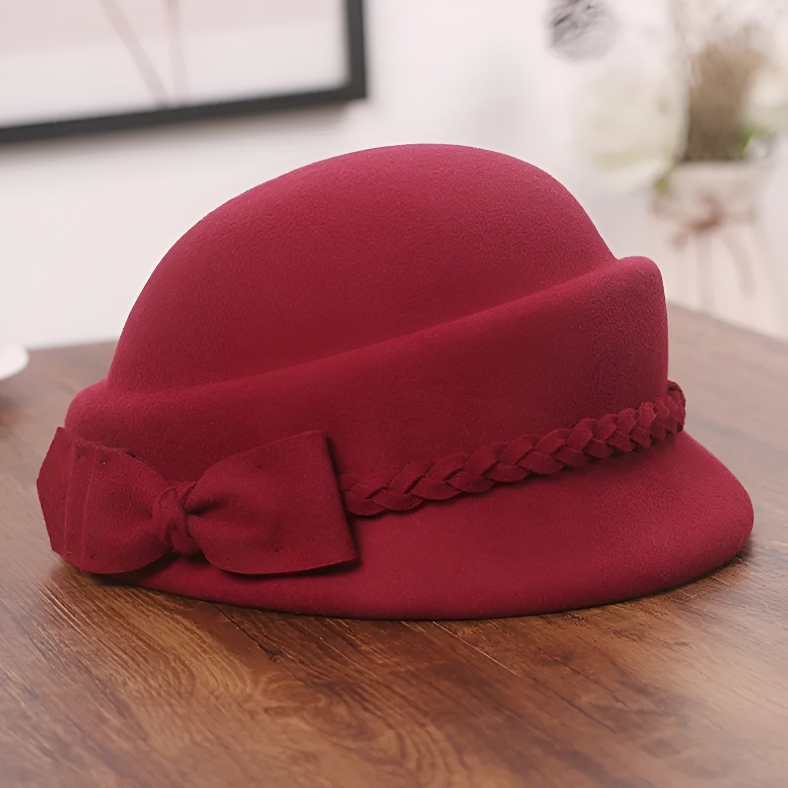 Chapeau en Laine Melon Cloche Femme - Casual – Image 4