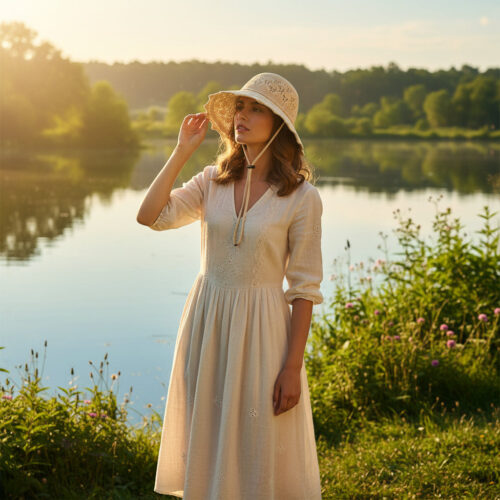 S16ec4ceb4aa24823880585918567d2e5i.jpg Chapeau de Paille Femme à Large Bord – Protection Solaire Ajourée