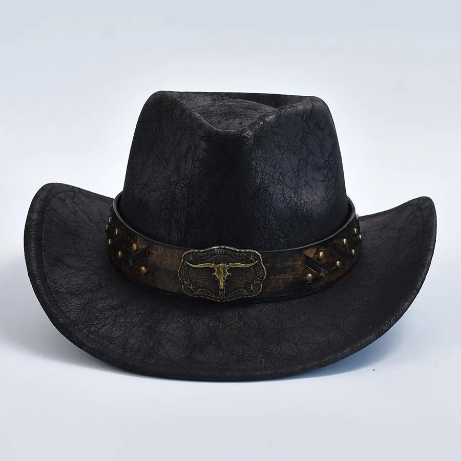 Chapeaux de cowboy western en similicuir – Image 4