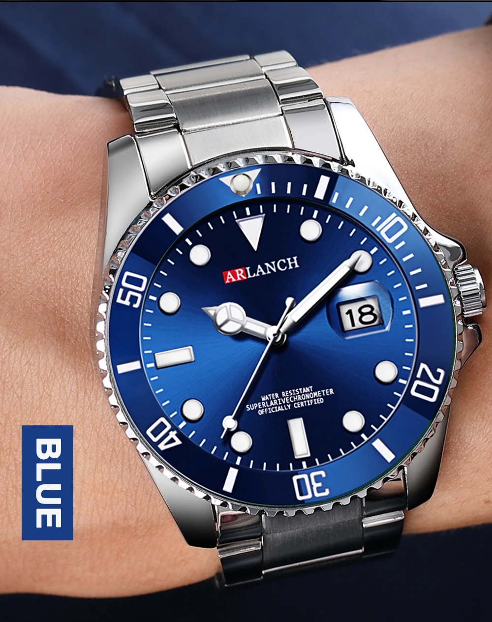 Montre pour homme style business en acier – Image 9