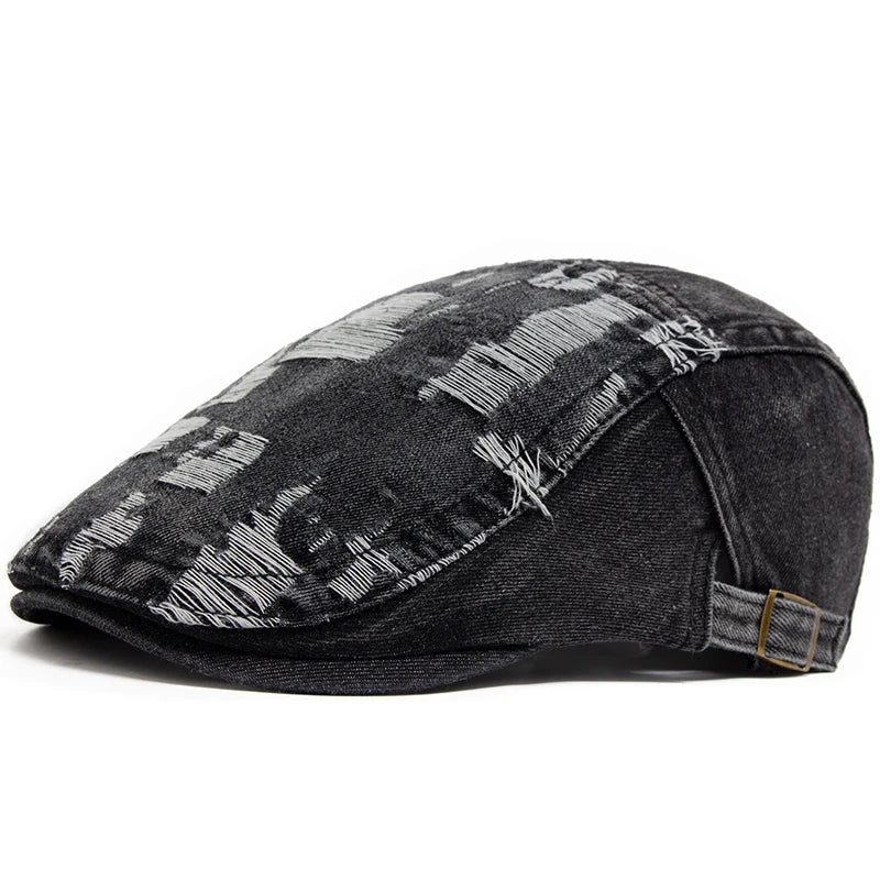 Béret Denim Déchiré Mixte - UrbanChic – Image 4